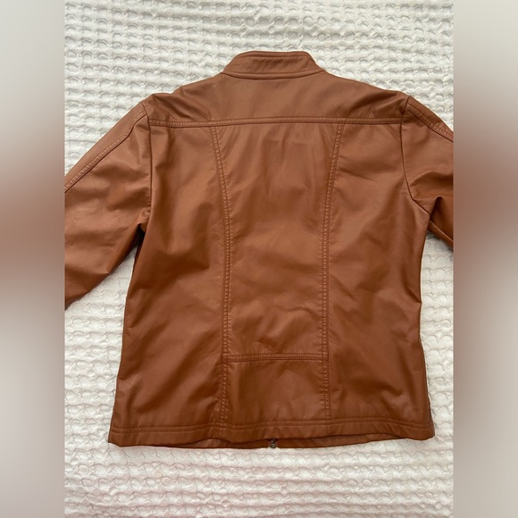 George tan leather jacket, size medium - Picture 9 of 13